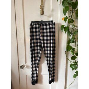 Women’s size medium black and white plaid pajama pants
